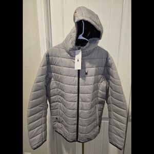 Spyder Tryton Hoodie Hoody Jacket Packable Gray Large Mens Alloy New Mens